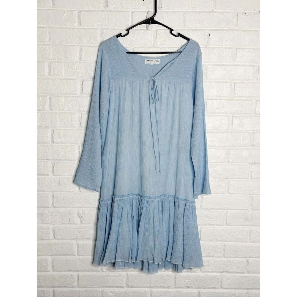 Apiece Apart Long Sleeve Blue Cotton Dress size 6 - Picture 1 of 5